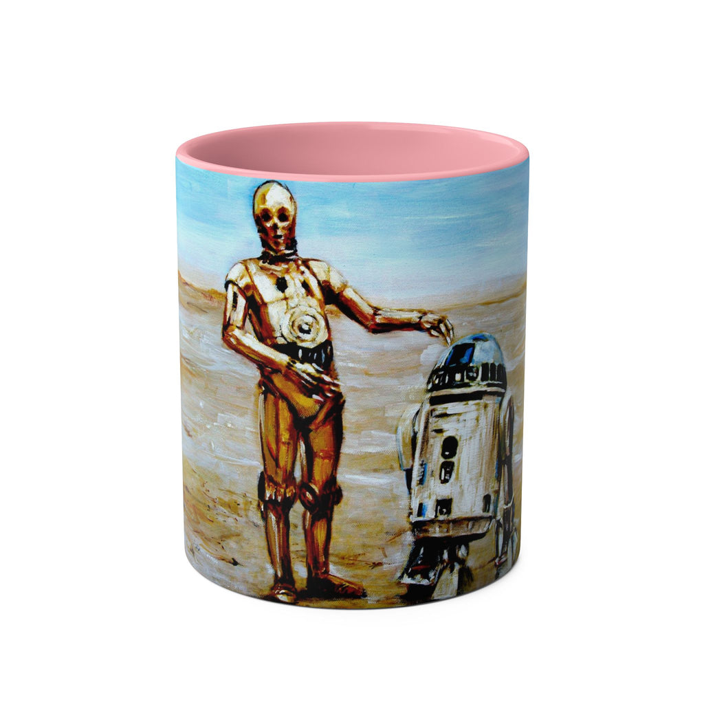 Starwars Abstract - Star Cutouts SC480 Official Star Wars The Droids R2-D2, C3P-O   Two-Tone Coffee Mugs, 11oz