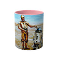 Starwars Abstract - Star Cutouts SC480 Official Star Wars The Droids R2-D2, C3P-O   Two-Tone Coffee Mugs, 11oz