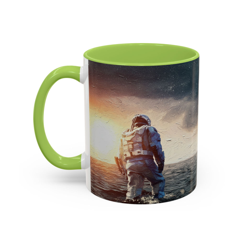 Interstellar Adventure Coffee Mug, Cosmic Mug for Space Lovers, Unique Gift for Astronauts, Artful Tea Cup, Perfect for Home or Office