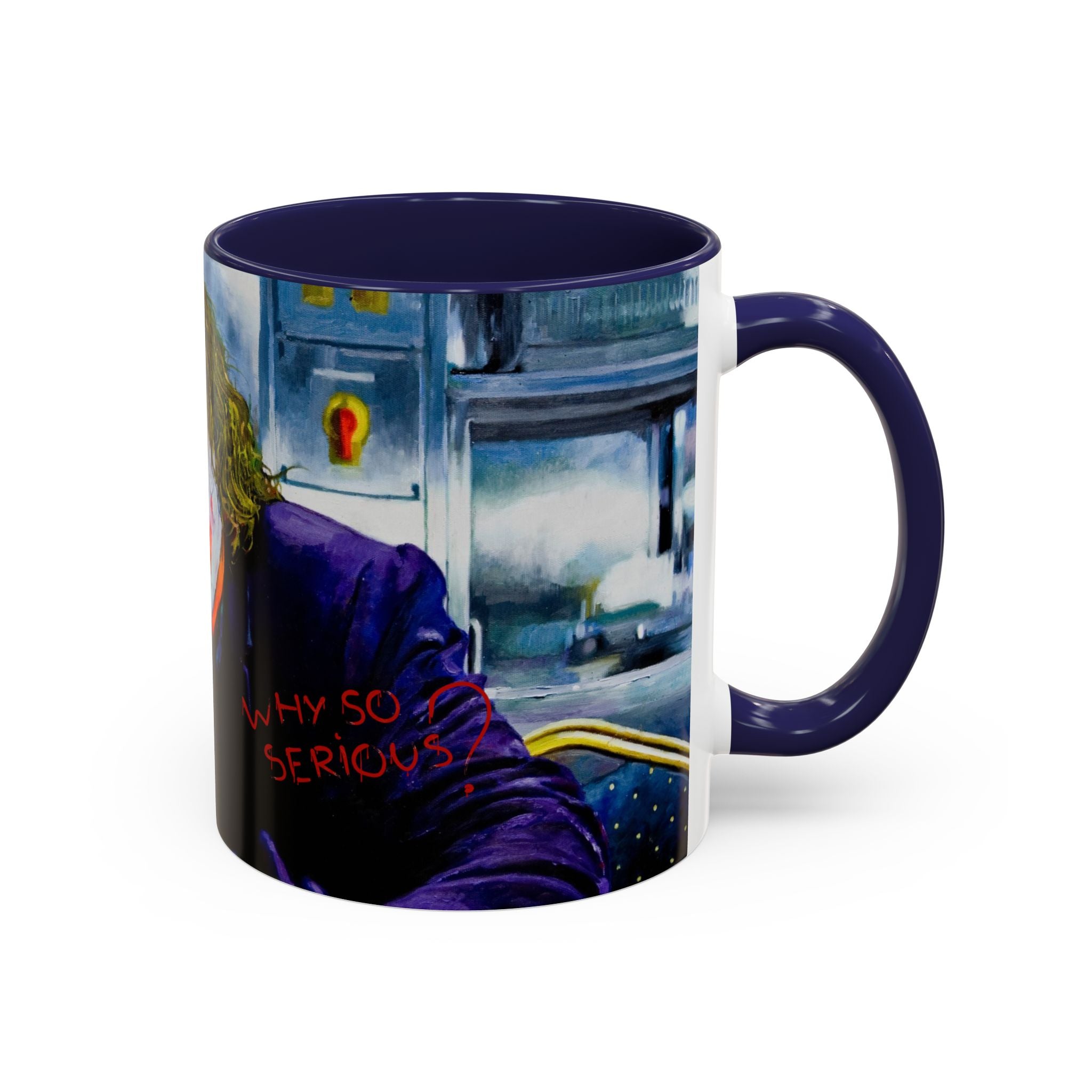 Dark Clown Villain Mug Hand-Painted Style Fan Art Pop Culture Coffee Cup  Comic Inspired Gift