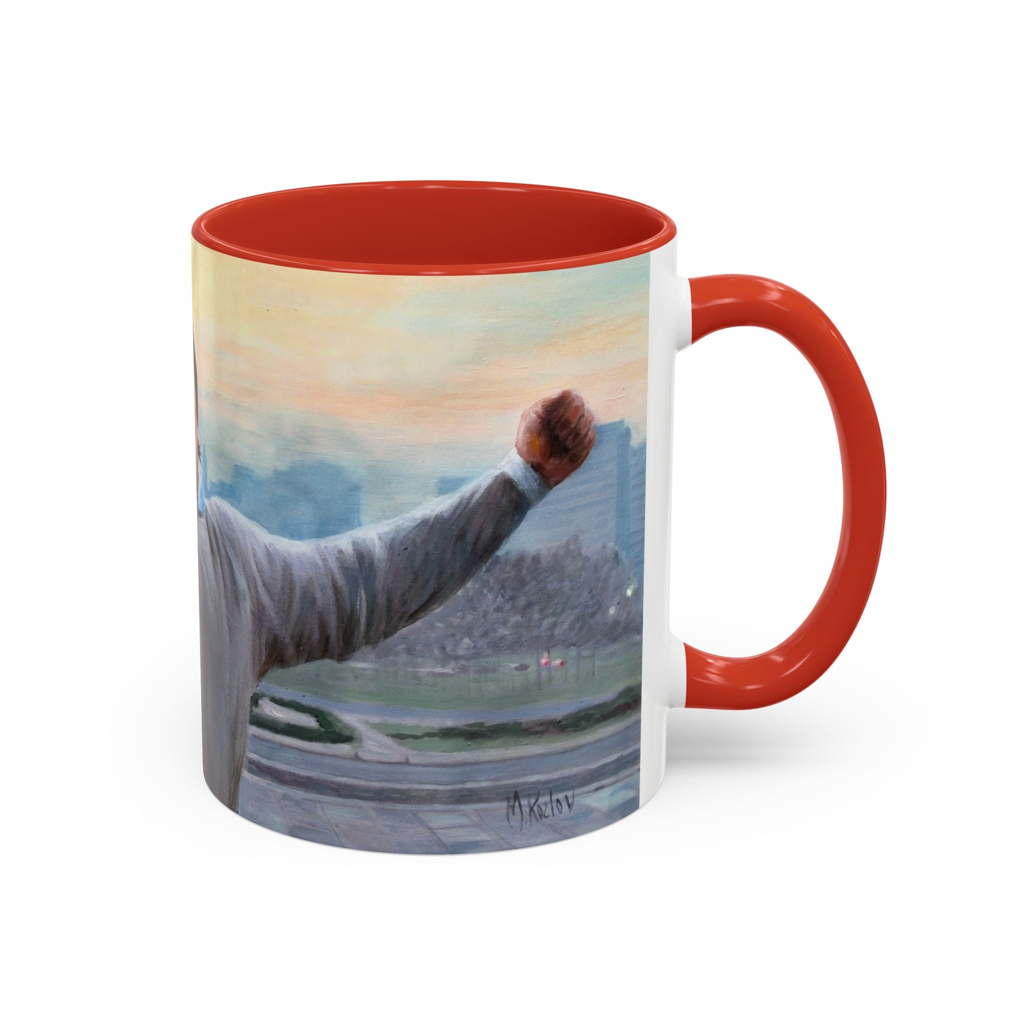 Mug, Rocky Inspired Boxing Fan Gift Coffee Cup, Sports Movie Fan Art, Balboa Knockout, Inspirational Unique Retro Film Collector,