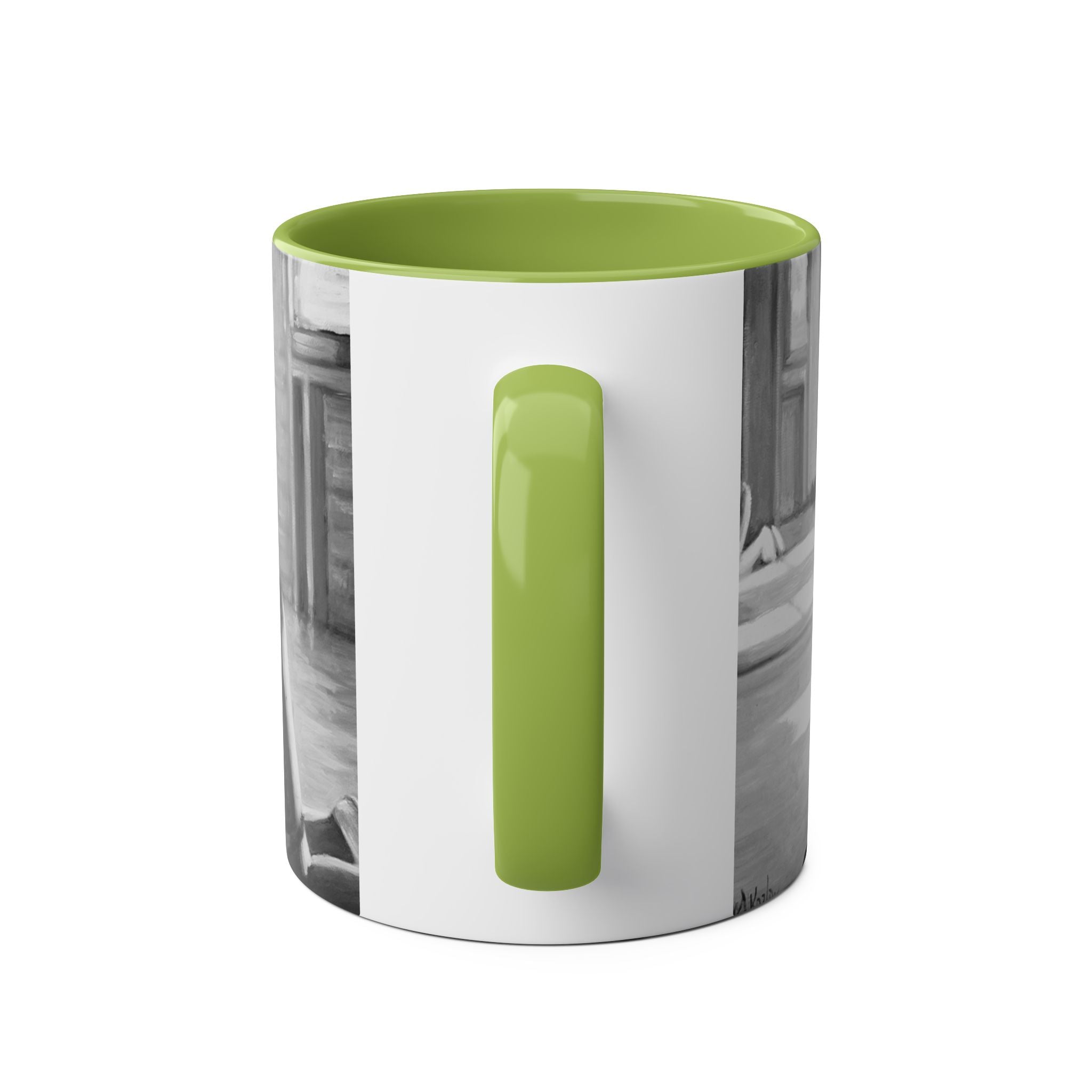 Dirty Dancing Scene  Abstract B&W Two-Tone Mug Cup, Novelty Ceramic Tea Cup, Unique Kitchen Drinkware, Home Decor Accent