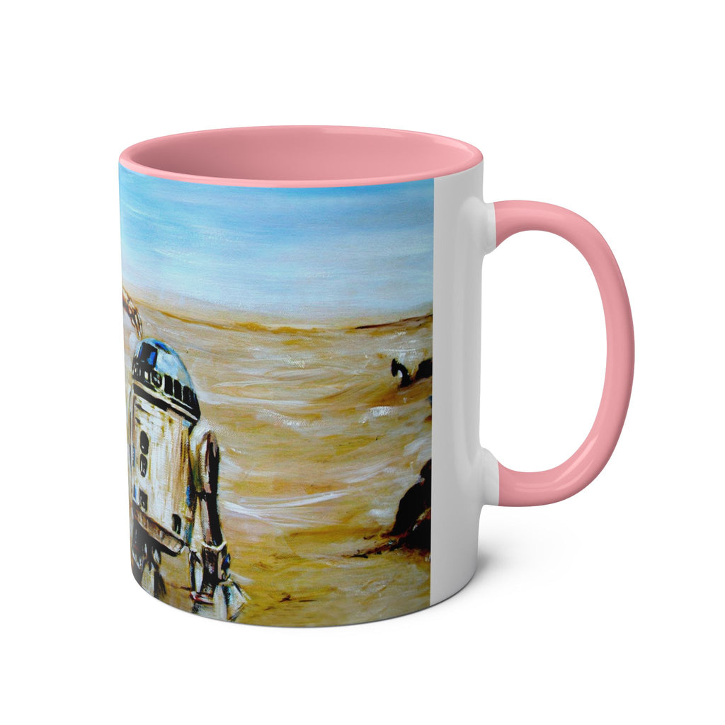 Starwars Abstract - Star Cutouts SC480 Official Star Wars The Droids R2-D2, C3P-O   Two-Tone Coffee Mugs, 11oz