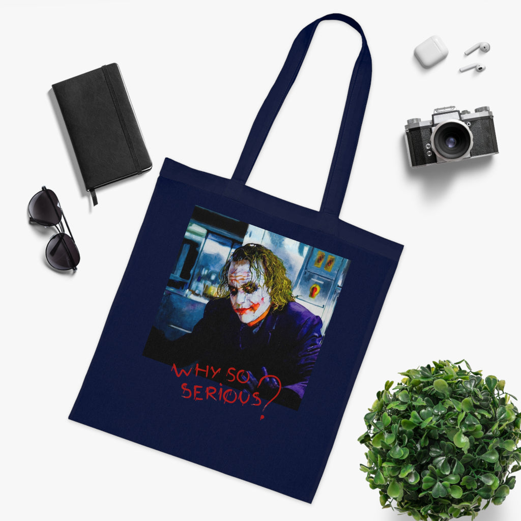 Joker Design - Why so Serious Eco-Friendly, Reusable Shopping Bag, Gift for Fans, Movie Merchandise, Halloween Decor