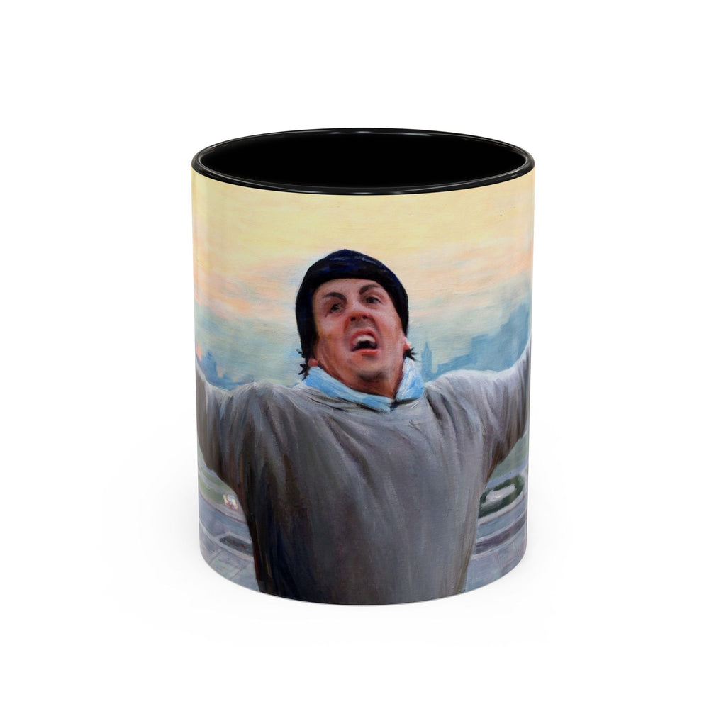 Mug, Rocky Inspired Boxing Fan Gift Coffee Cup, Sports Movie Fan Art, Balboa Knockout, Inspirational Unique Retro Film Collector,