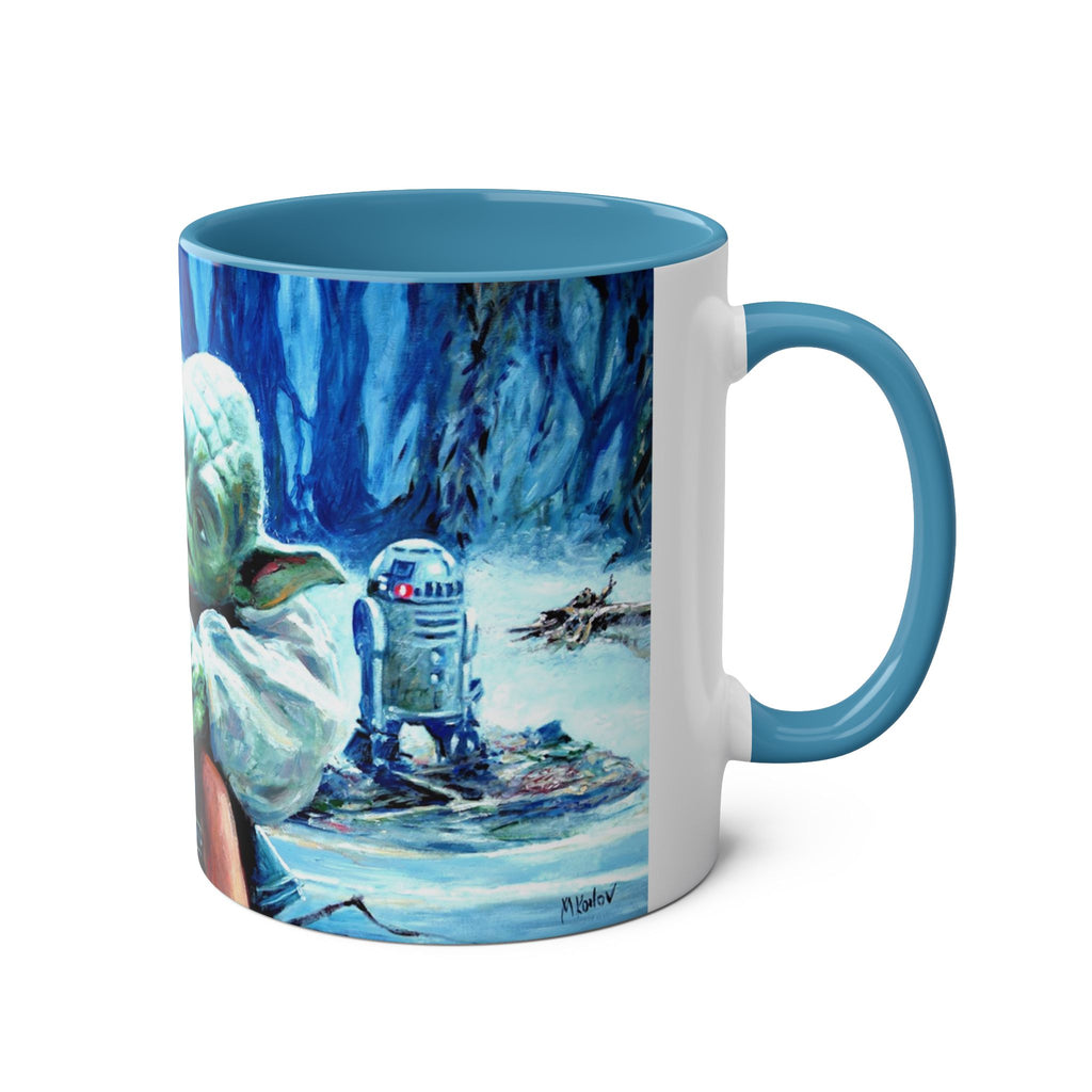 Yoda Abstract- Starwars- Art Mugs- Two-Tone Coffee Mugs, 11oz