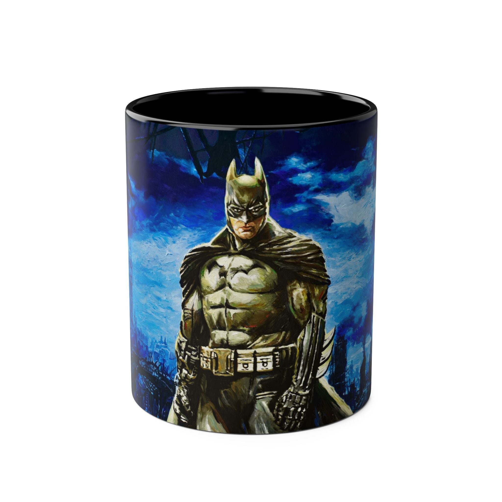 Batman Hero Abstract Two-Tone Coffee Mugs, 11oz