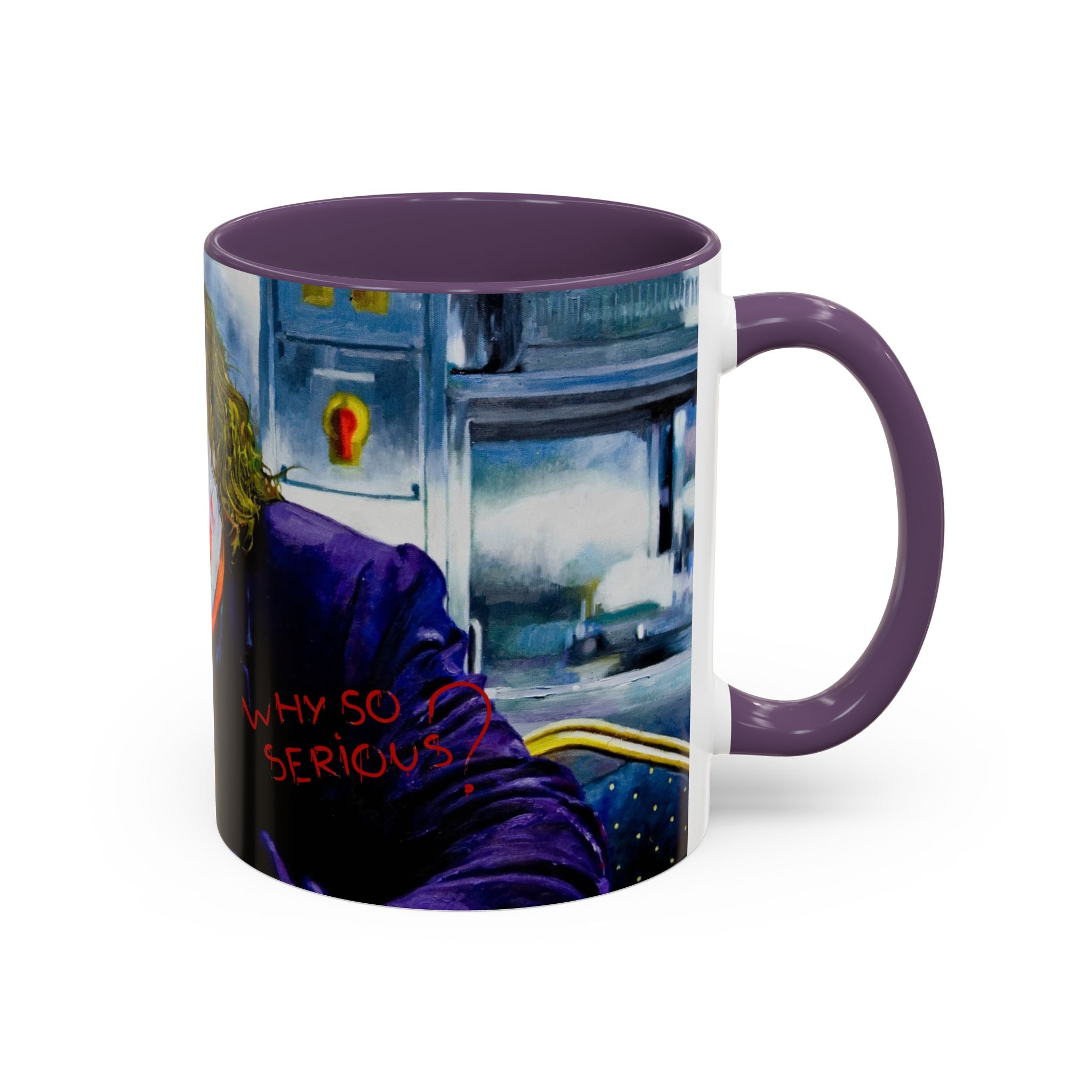 Dark Clown Villain Mug Hand-Painted Style Fan Art Pop Culture Coffee Cup  Comic Inspired Gift