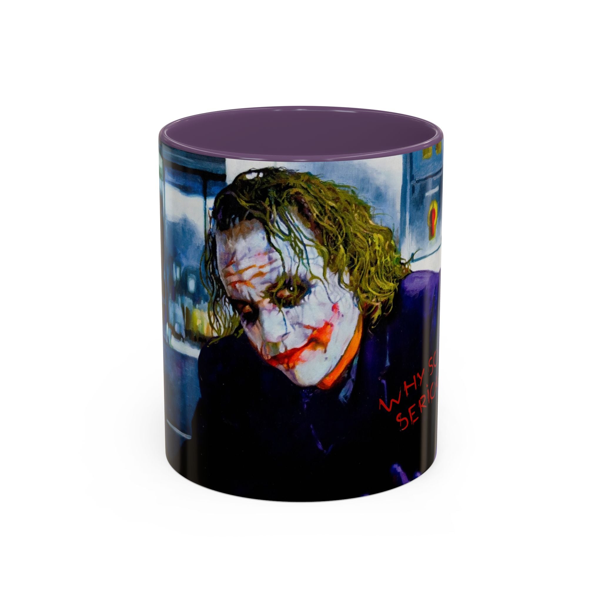Dark Clown Villain Mug Hand-Painted Style Fan Art Pop Culture Coffee Cup  Comic Inspired Gift