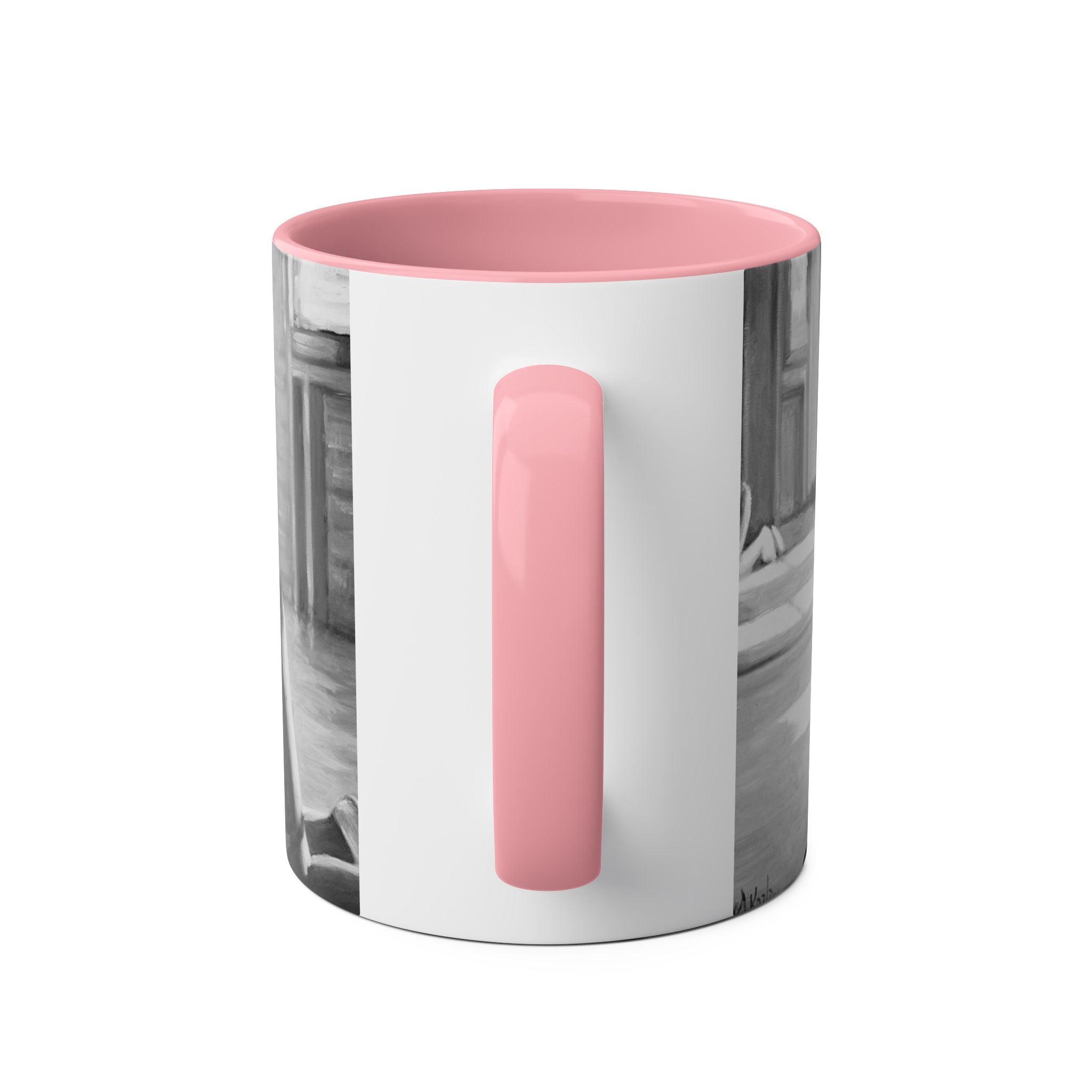 Dirty Dancing Scene  Abstract B&W Two-Tone Mug Cup, Novelty Ceramic Tea Cup, Unique Kitchen Drinkware, Home Decor Accent