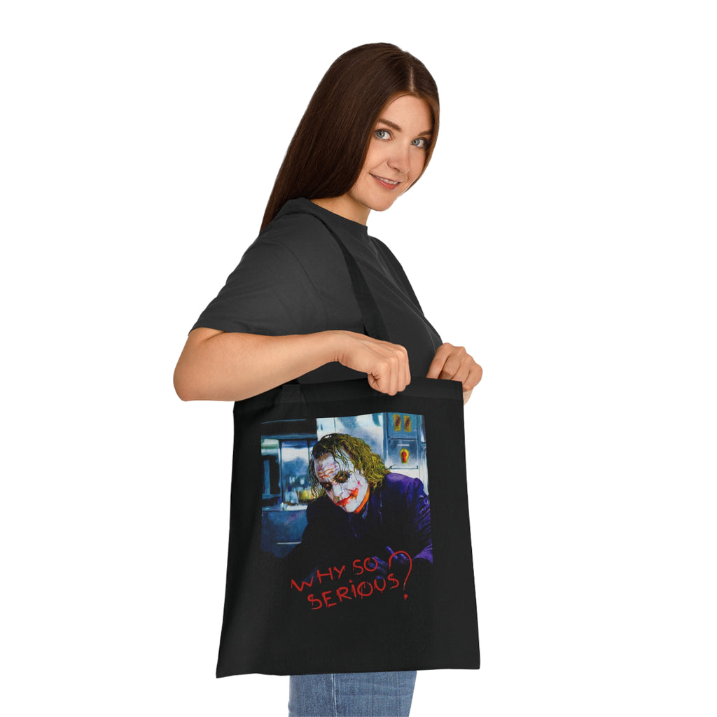 Joker Design - Why so Serious Eco-Friendly, Reusable Shopping Bag, Gift for Fans, Movie Merchandise, Halloween Decor