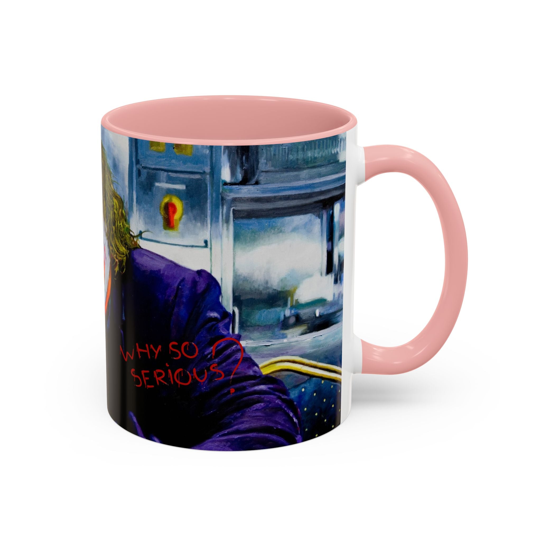 Dark Clown Villain Mug Hand-Painted Style Fan Art Pop Culture Coffee Cup  Comic Inspired Gift