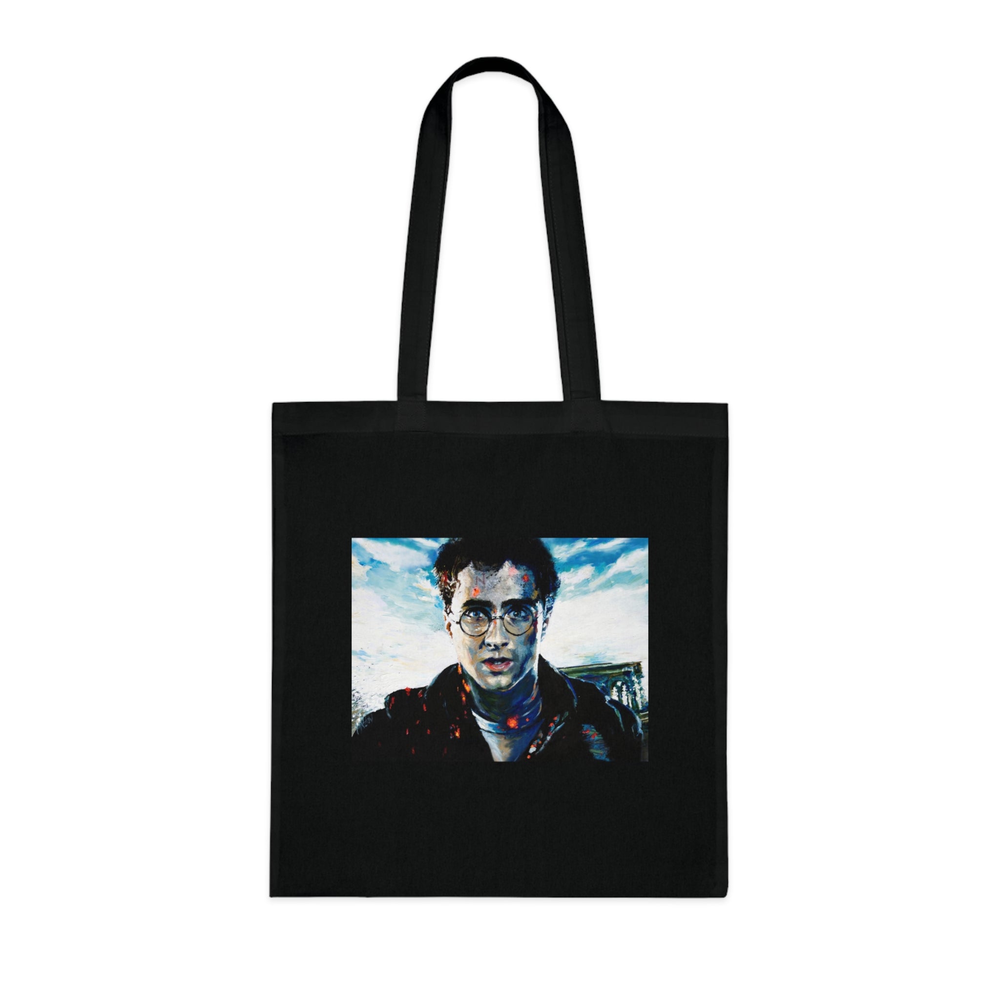 Wizard Academy Fantasy Magic Gift for Book Lovers  Cotton Tote Bag Eco-Friendly Shopping Tote, Book Lover's Accessory, Unique School Bag