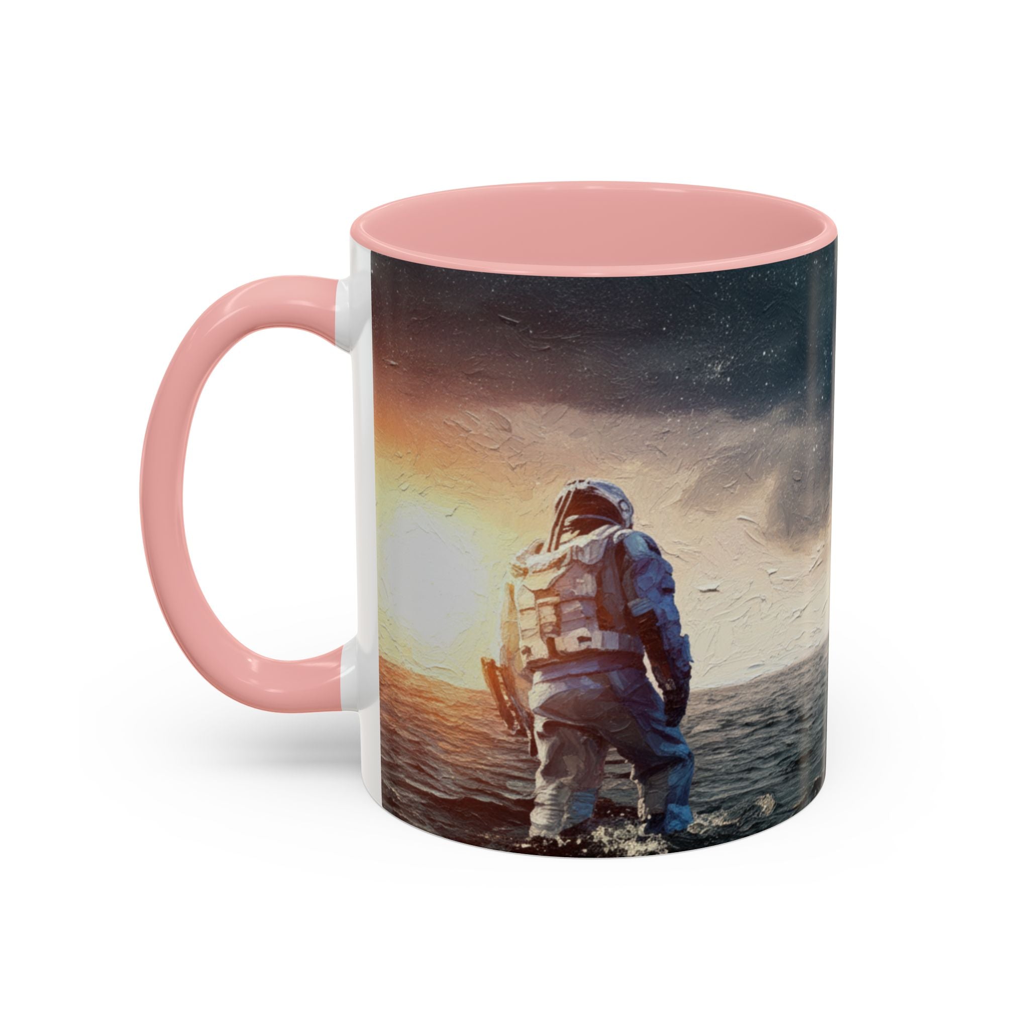 Interstellar Adventure Coffee Mug, Cosmic Mug for Space Lovers, Unique Gift for Astronauts, Artful Tea Cup, Perfect for Home or Office
