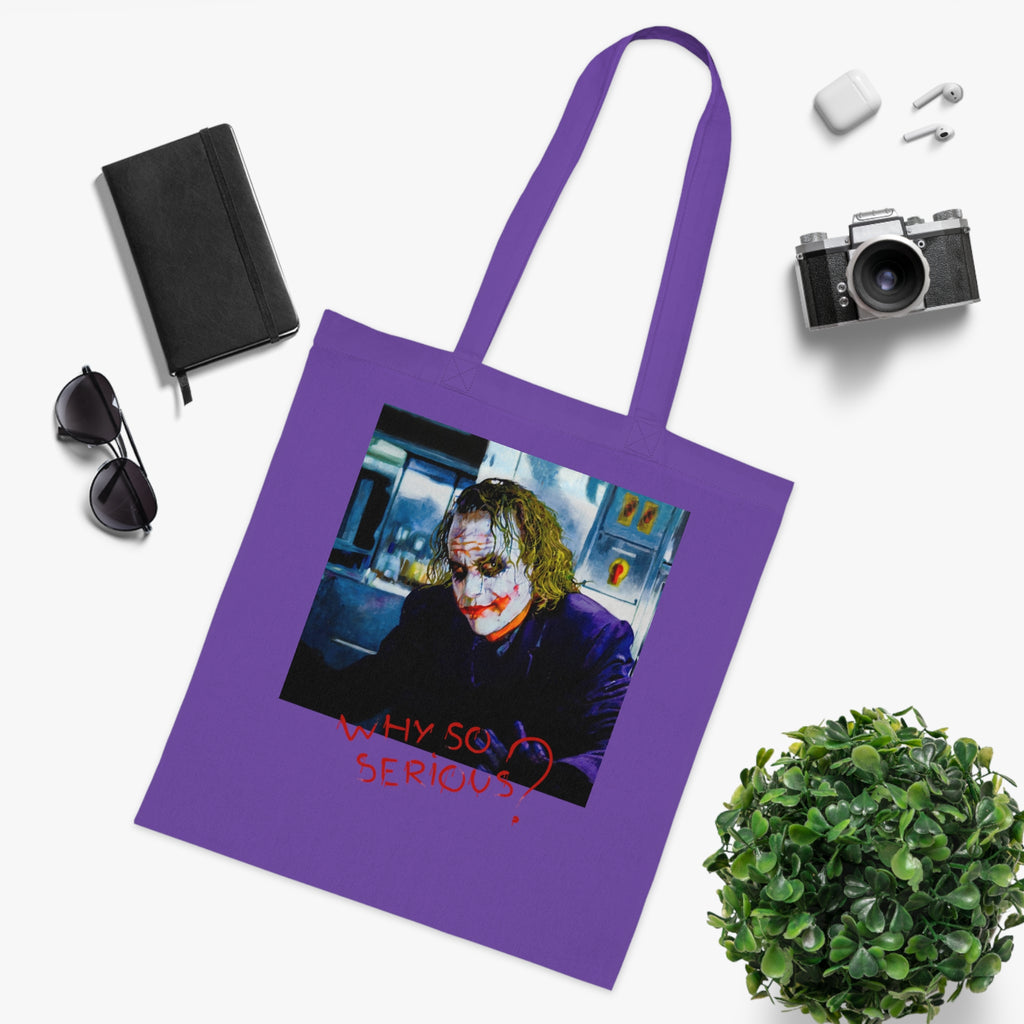 Joker Design - Why so Serious Eco-Friendly, Reusable Shopping Bag, Gift for Fans, Movie Merchandise, Halloween Decor
