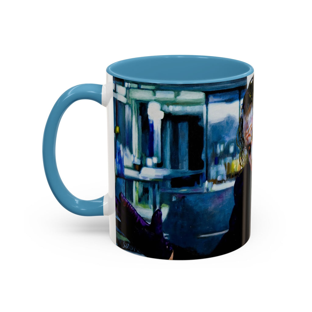 Dark Clown Villain Mug Hand-Painted Style Fan Art Pop Culture Coffee Cup  Comic Inspired Gift