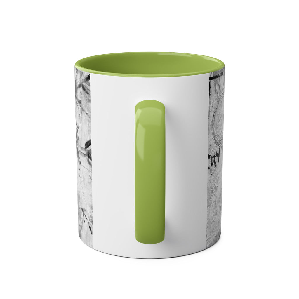Bob Marley Abstract Two-Tone Coffee Mug – Reggae Music Fan Gift, 11oz