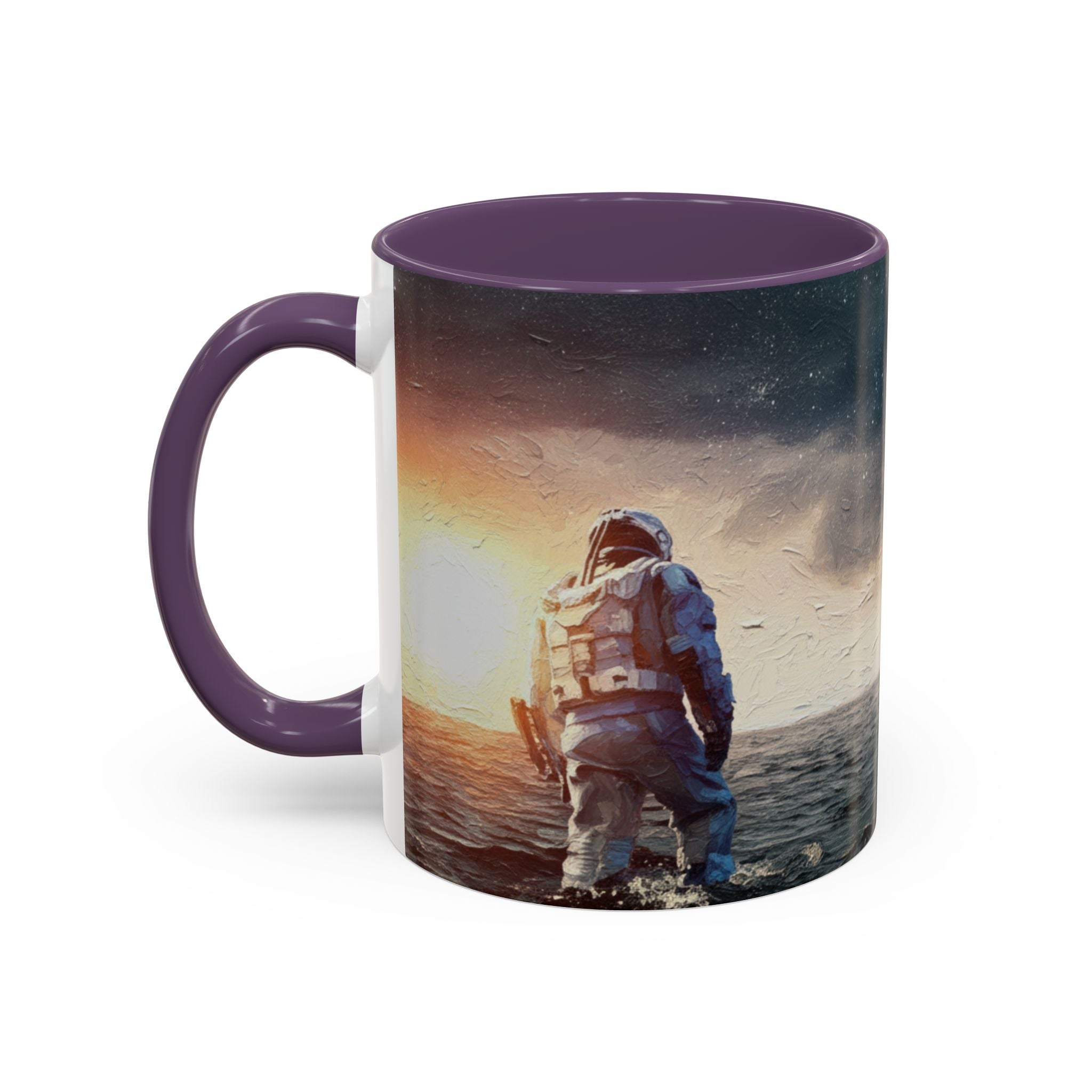 Interstellar Adventure Coffee Mug, Cosmic Mug for Space Lovers, Unique Gift for Astronauts, Artful Tea Cup, Perfect for Home or Office