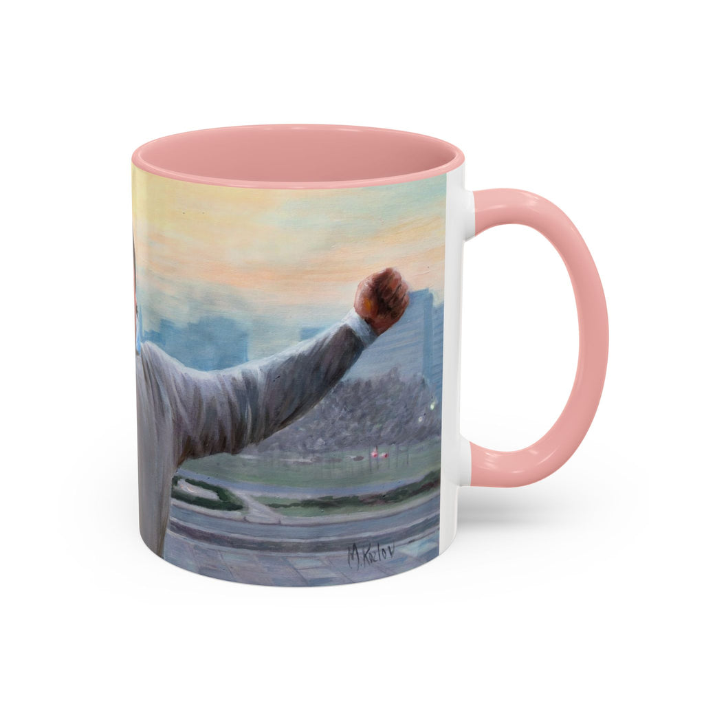 Mug, Rocky Inspired Boxing Fan Gift Coffee Cup, Sports Movie Fan Art, Balboa Knockout, Inspirational Unique Retro Film Collector,