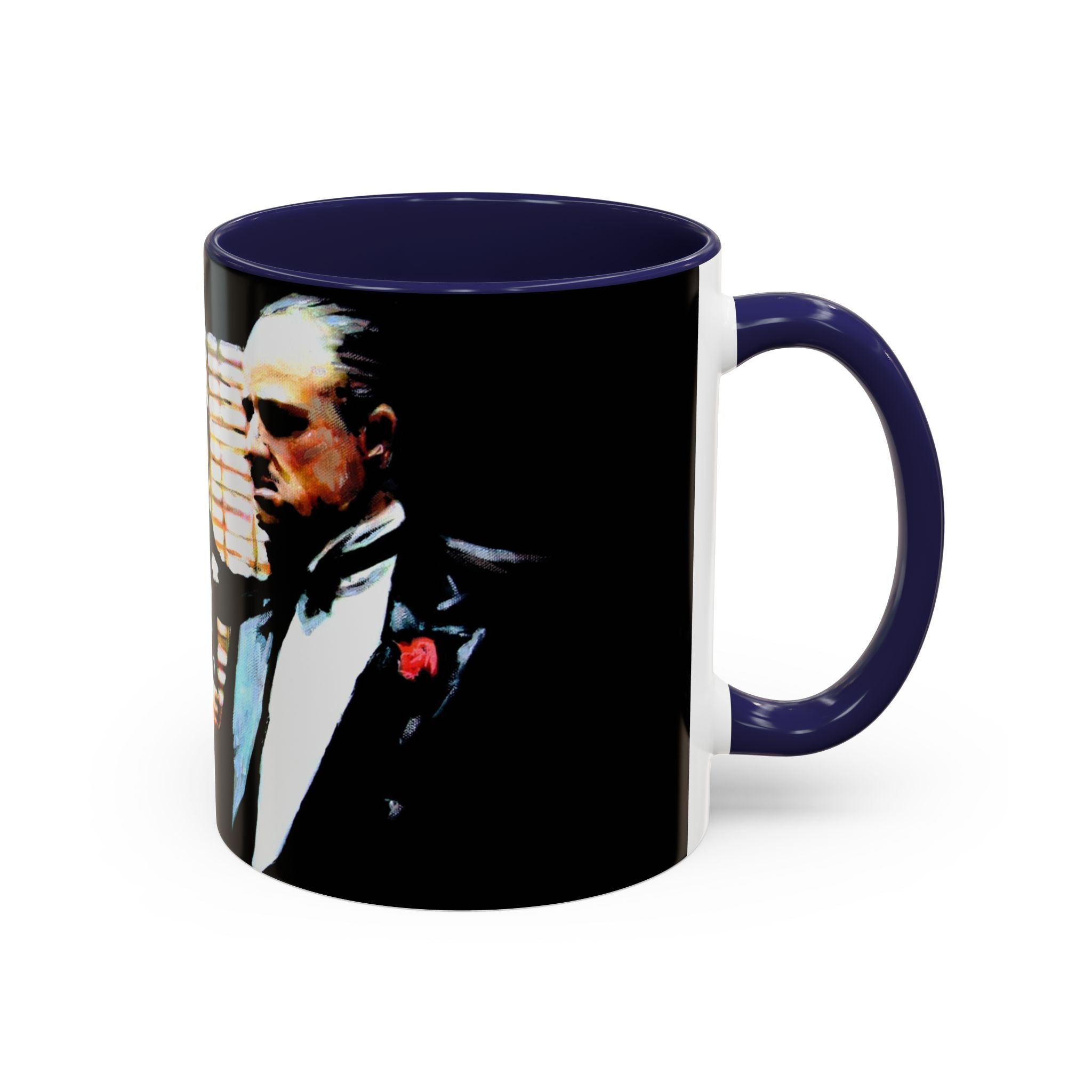 The Godfather Inspired Accent Coffee Mug, Vintage Movie Mug, Gift for Film Lovers, Black & White Coffee Cup, Classic Cinema Decor