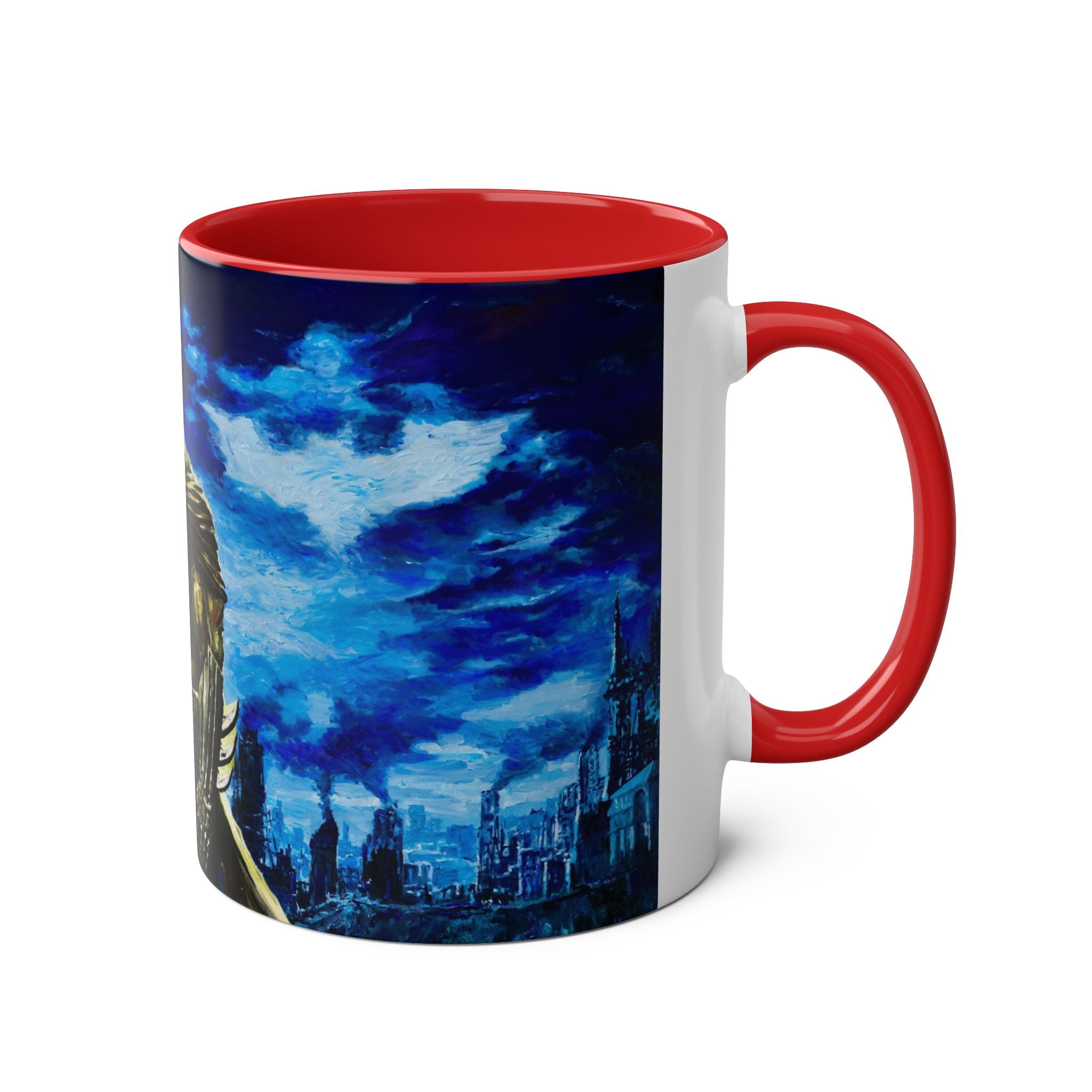 Batman Hero Abstract Two-Tone Coffee Mugs, 11oz