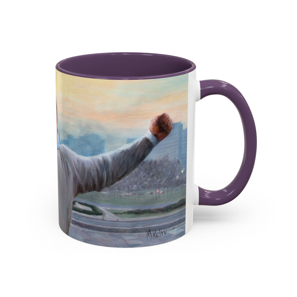 Mug, Rocky Inspired Boxing Fan Gift Coffee Cup, Sports Movie Fan Art, Balboa Knockout, Inspirational Unique Retro Film Collector,