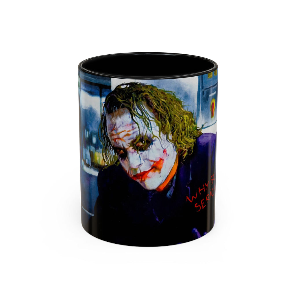 Dark Clown Villain Mug Hand-Painted Style Fan Art Pop Culture Coffee Cup  Comic Inspired Gift