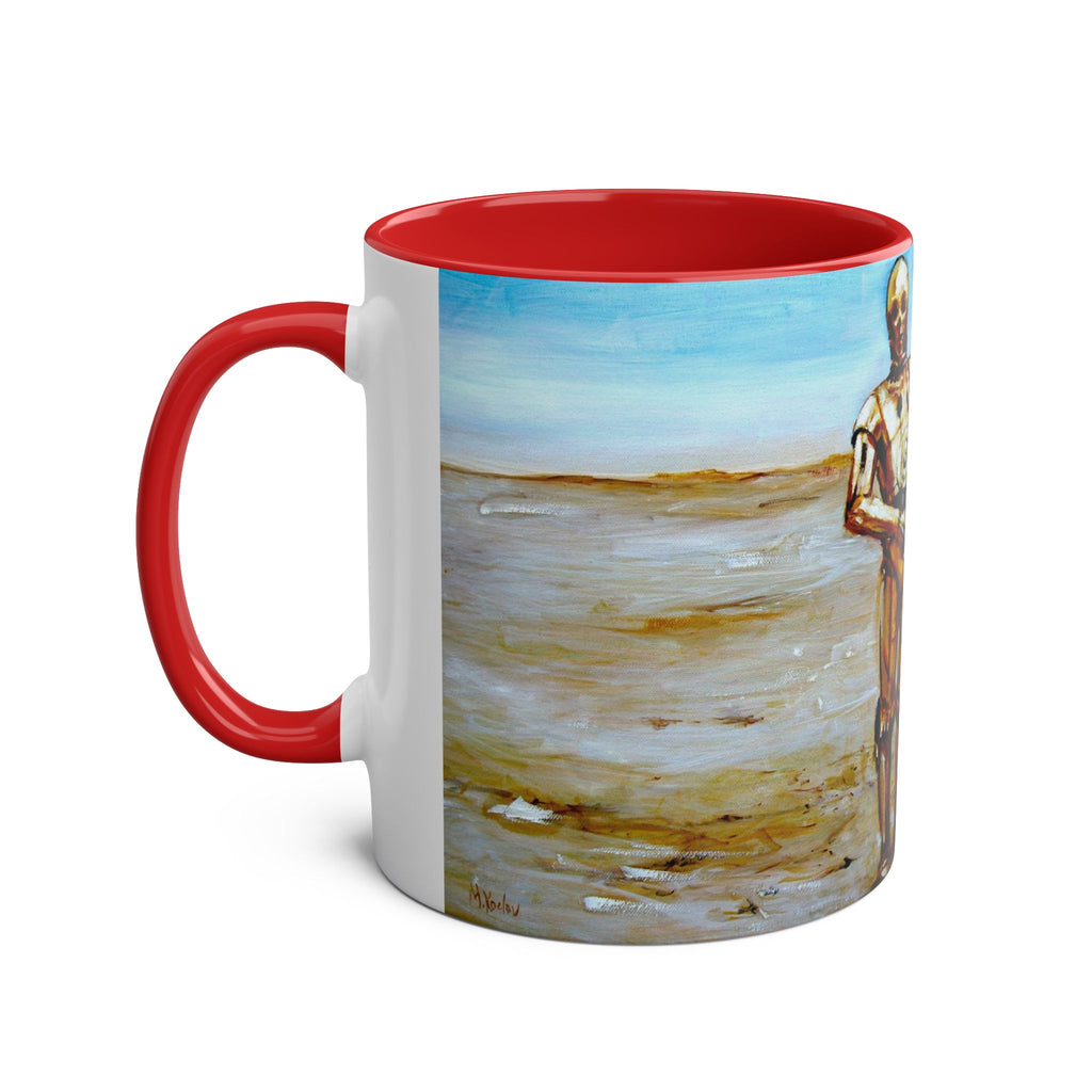 Starwars Abstract - Star Cutouts SC480 Official Star Wars The Droids R2-D2, C3P-O   Two-Tone Coffee Mugs, 11oz