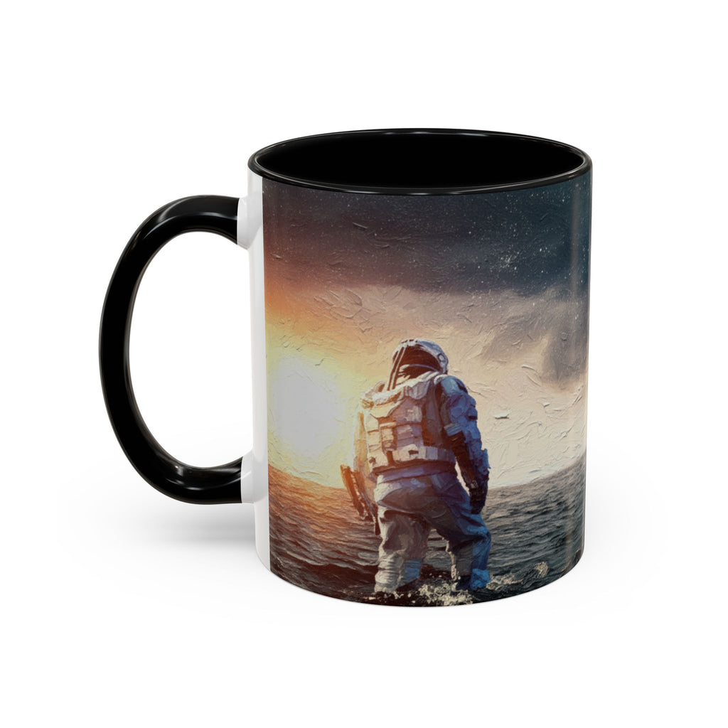 Interstellar Adventure Coffee Mug, Cosmic Mug for Space Lovers, Unique Gift for Astronauts, Artful Tea Cup, Perfect for Home or Office
