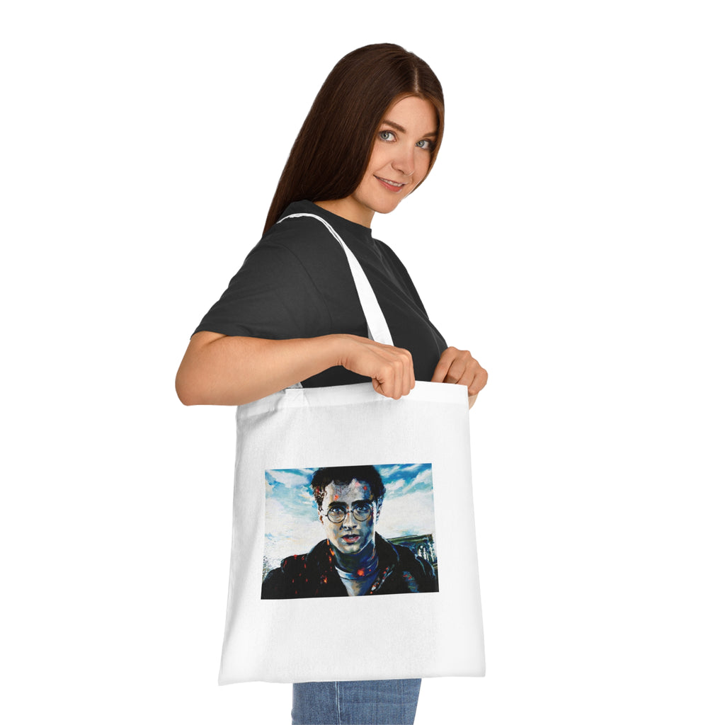 Wizard Academy Fantasy Magic Gift for Book Lovers  Cotton Tote Bag Eco-Friendly Shopping Tote, Book Lover's Accessory, Unique School Bag