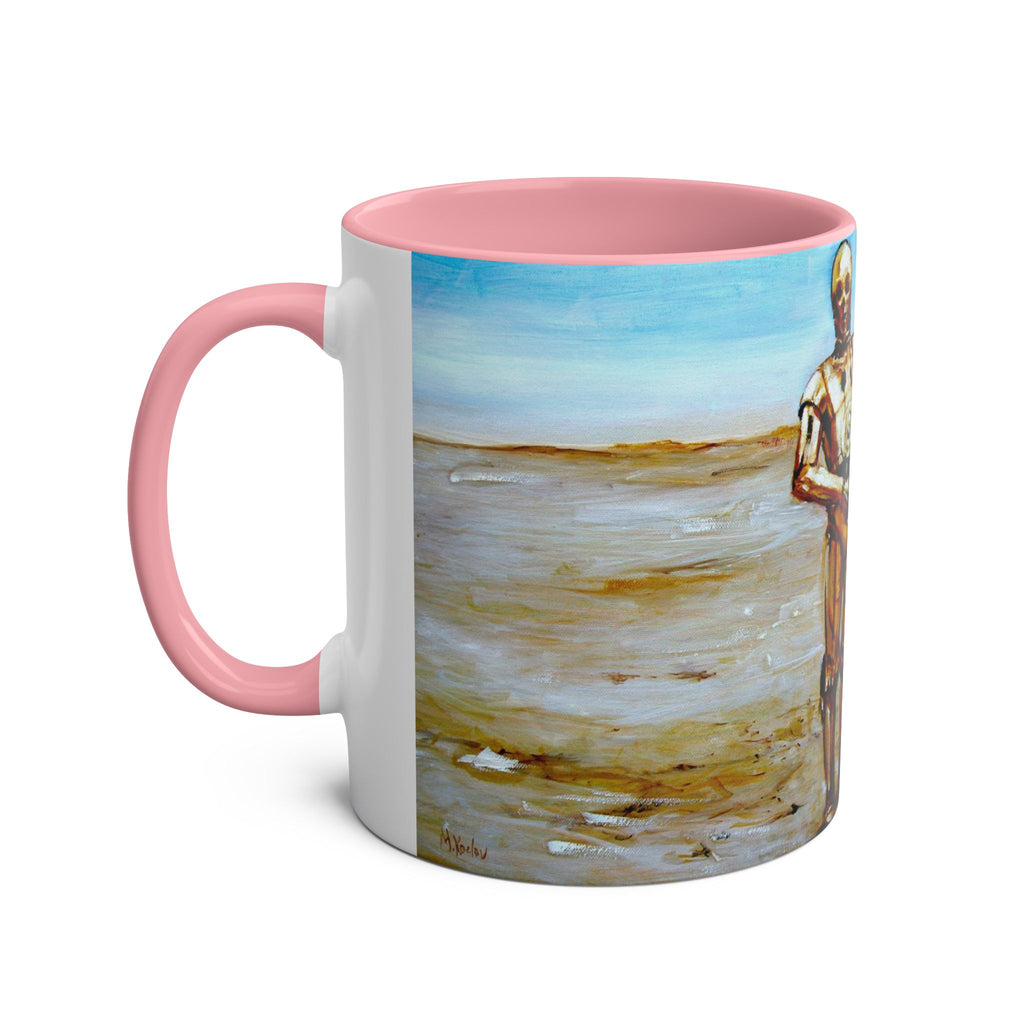 Starwars Abstract - Star Cutouts SC480 Official Star Wars The Droids R2-D2, C3P-O   Two-Tone Coffee Mugs, 11oz