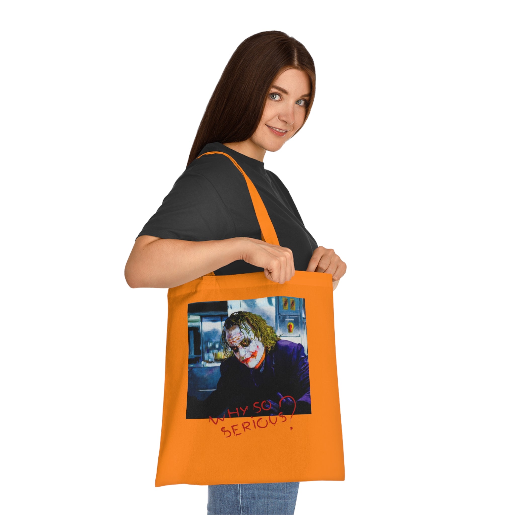 Joker Design - Why so Serious Eco-Friendly, Reusable Shopping Bag, Gift for Fans, Movie Merchandise, Halloween Decor