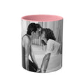 Dirty Dancing Scene  Abstract B&W Two-Tone Mug Cup, Novelty Ceramic Tea Cup, Unique Kitchen Drinkware, Home Decor Accent
