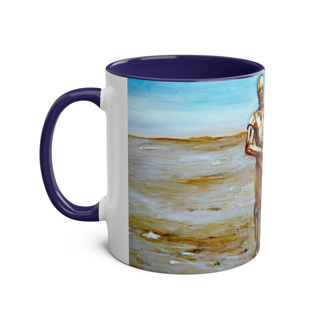 Starwars Abstract - Star Cutouts SC480 Official Star Wars The Droids R2-D2, C3P-O   Two-Tone Coffee Mugs, 11oz