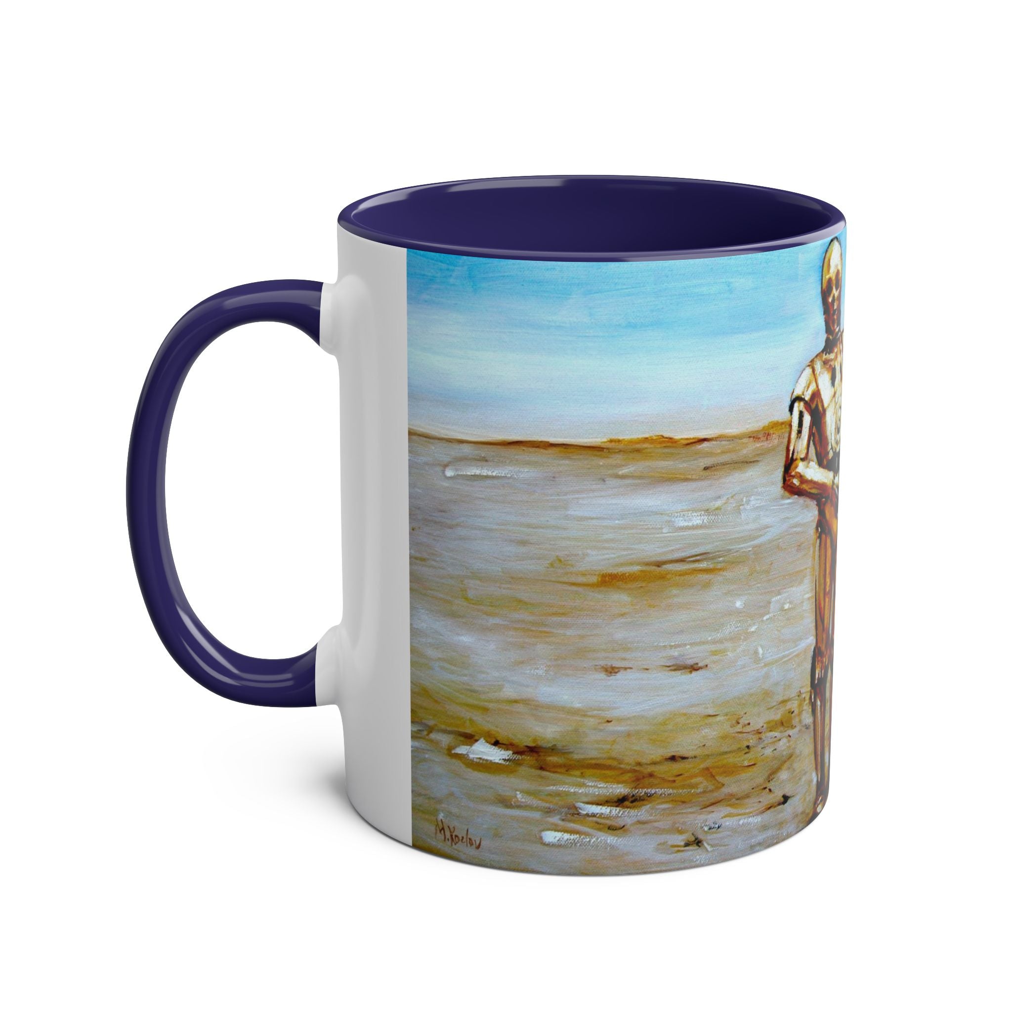 Starwars Abstract - Star Cutouts SC480 Official Star Wars The Droids R2-D2, C3P-O   Two-Tone Coffee Mugs, 11oz