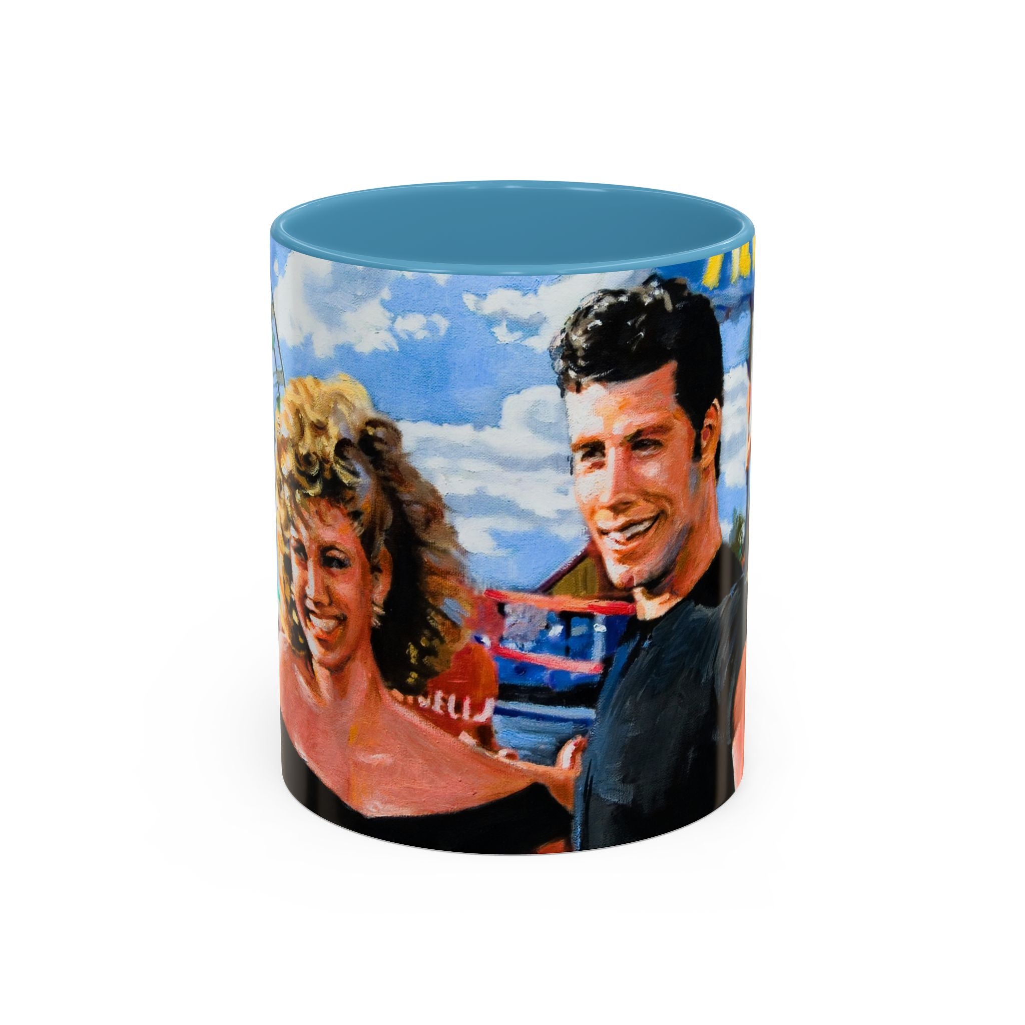Grease Mug , Danny Zuko ,Sandy Olson , 50s Nostalgia Gift ,Retro Movie Lover, Pink Ladies Fan , Novelty Ceramic Cup