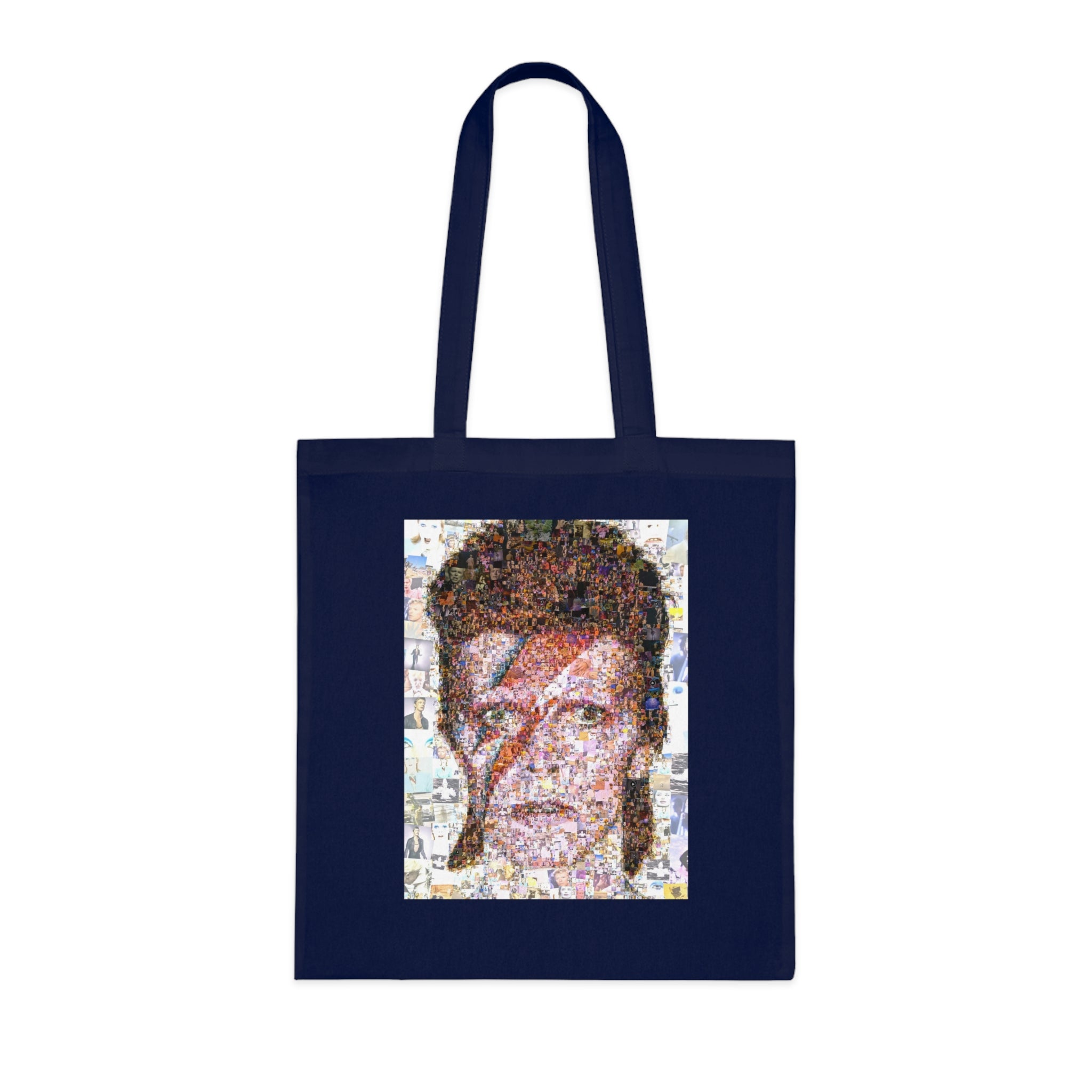 David Bowie Tribute Cotton Tote Bag, Rock Music Tote, Eco-Friendly Shopping Bag, Vintage Art Bag, Unique Gift for Music Lovers