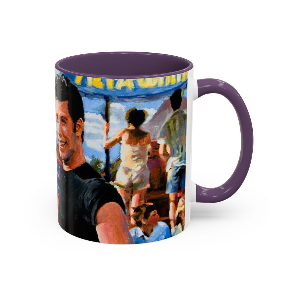 Grease Mug , Danny Zuko ,Sandy Olson , 50s Nostalgia Gift ,Retro Movie Lover, Pink Ladies Fan , Novelty Ceramic Cup