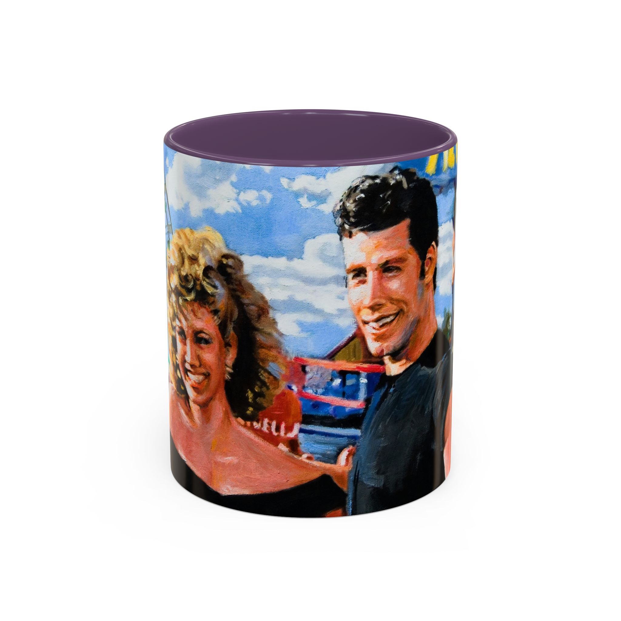 Grease Mug , Danny Zuko ,Sandy Olson , 50s Nostalgia Gift ,Retro Movie Lover, Pink Ladies Fan , Novelty Ceramic Cup