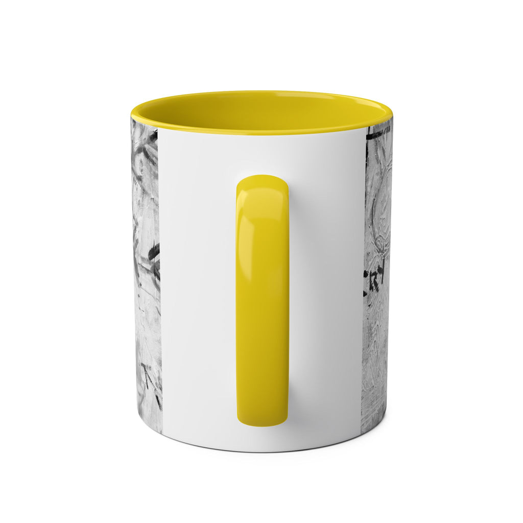 Bob Marley Abstract Two-Tone Coffee Mug – Reggae Music Fan Gift, 11oz