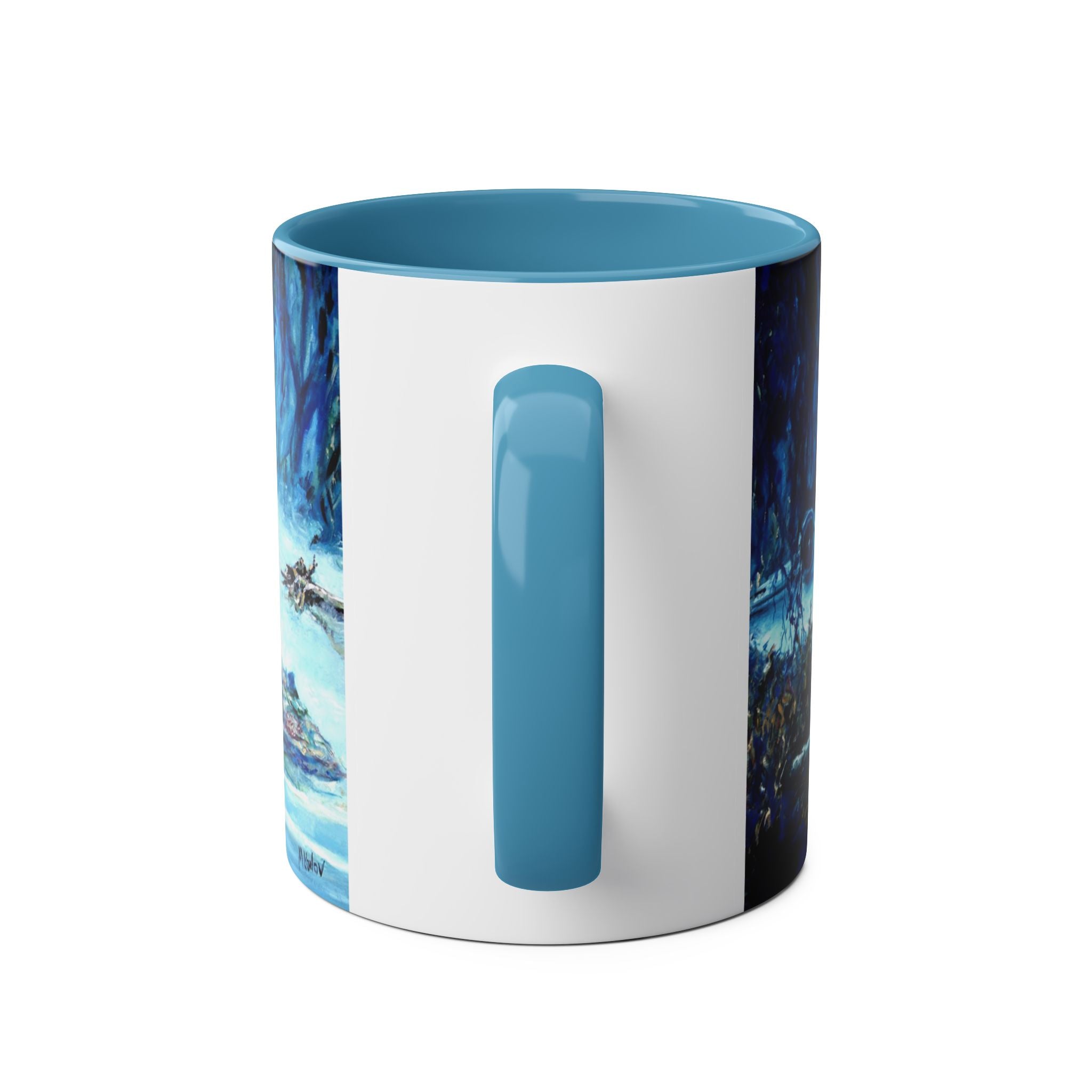 Yoda Abstract- Starwars- Art Mugs- Two-Tone Coffee Mugs, 11oz