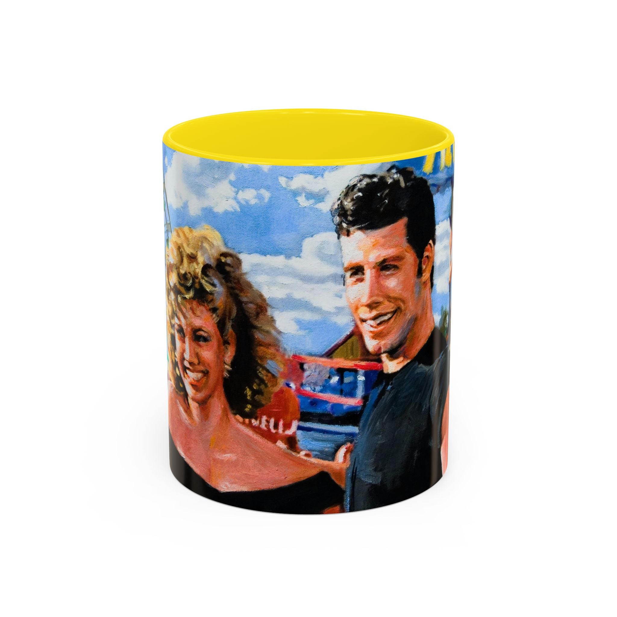 Grease Mug , Danny Zuko ,Sandy Olson , 50s Nostalgia Gift ,Retro Movie Lover, Pink Ladies Fan , Novelty Ceramic Cup