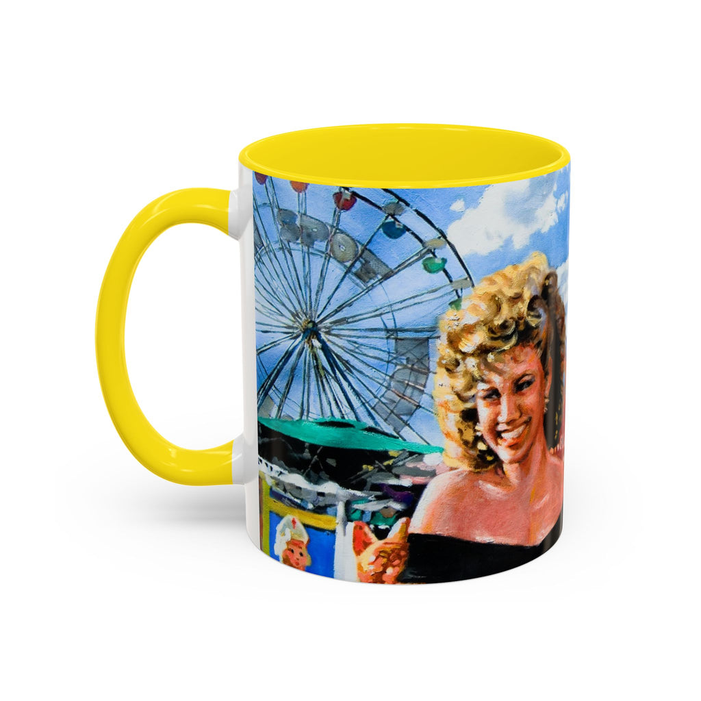 Grease Mug , Danny Zuko ,Sandy Olson , 50s Nostalgia Gift ,Retro Movie Lover, Pink Ladies Fan , Novelty Ceramic Cup